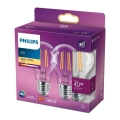 JUEGO 2x Bombillas LED VINTAGE Philips A60 E27/4,3W/230V 2700K