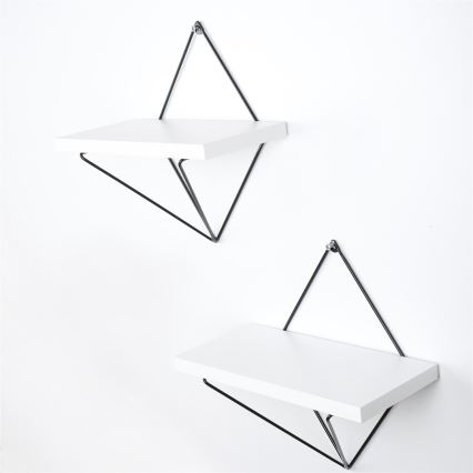 JUEGO 2x Estante de pared 14x30 cm blanco