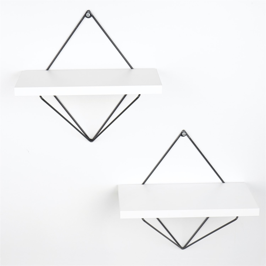 JUEGO 2x Estante de pared 14x30 cm blanco