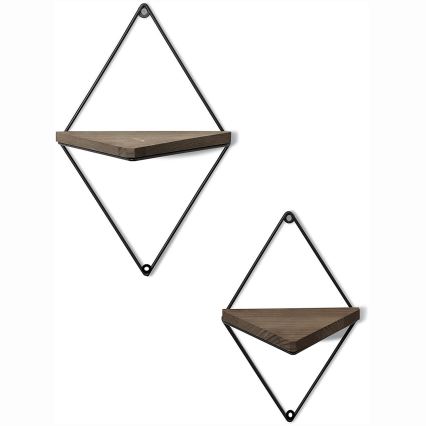 JUEGO 2x Estante de pared abeto