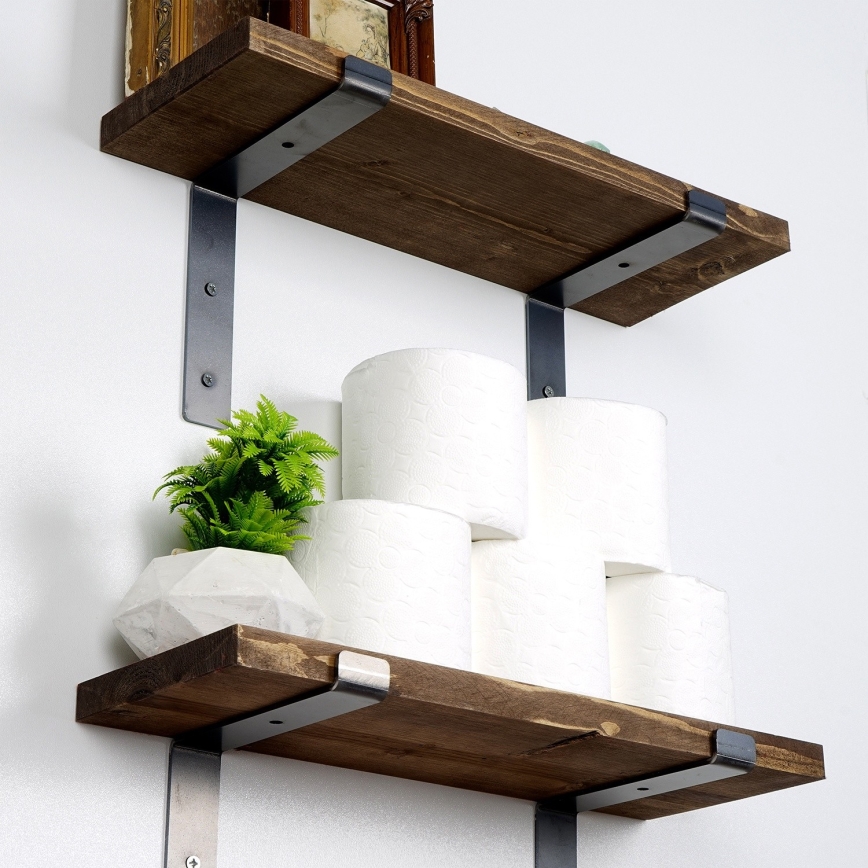 JUEGO 2x Estante de pared abeto