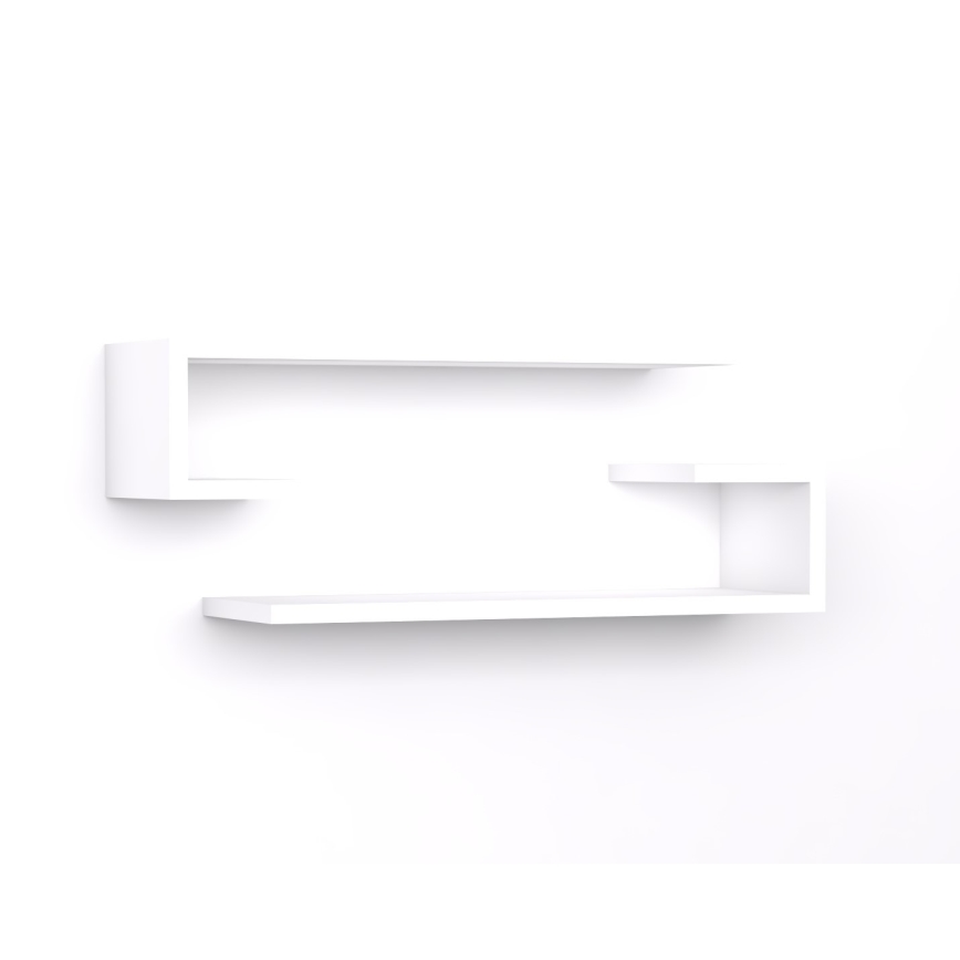 JUEGO 2x Estante de pared ELDO blanco