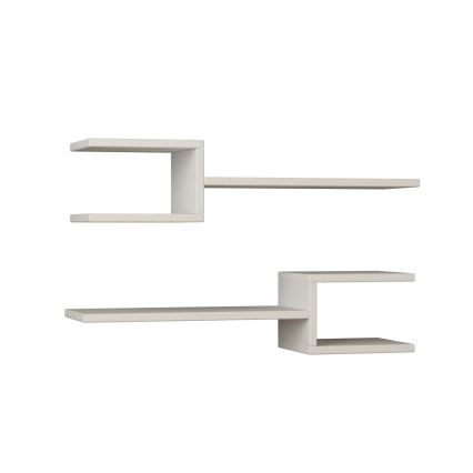 JUEGO 2x Estante de pared FORK blanco