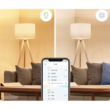 JUEGO 2x LED Bombilla regulable A60 E27/8W/230V 2700-6500K CRI 90 Wi-Fi - WiZ