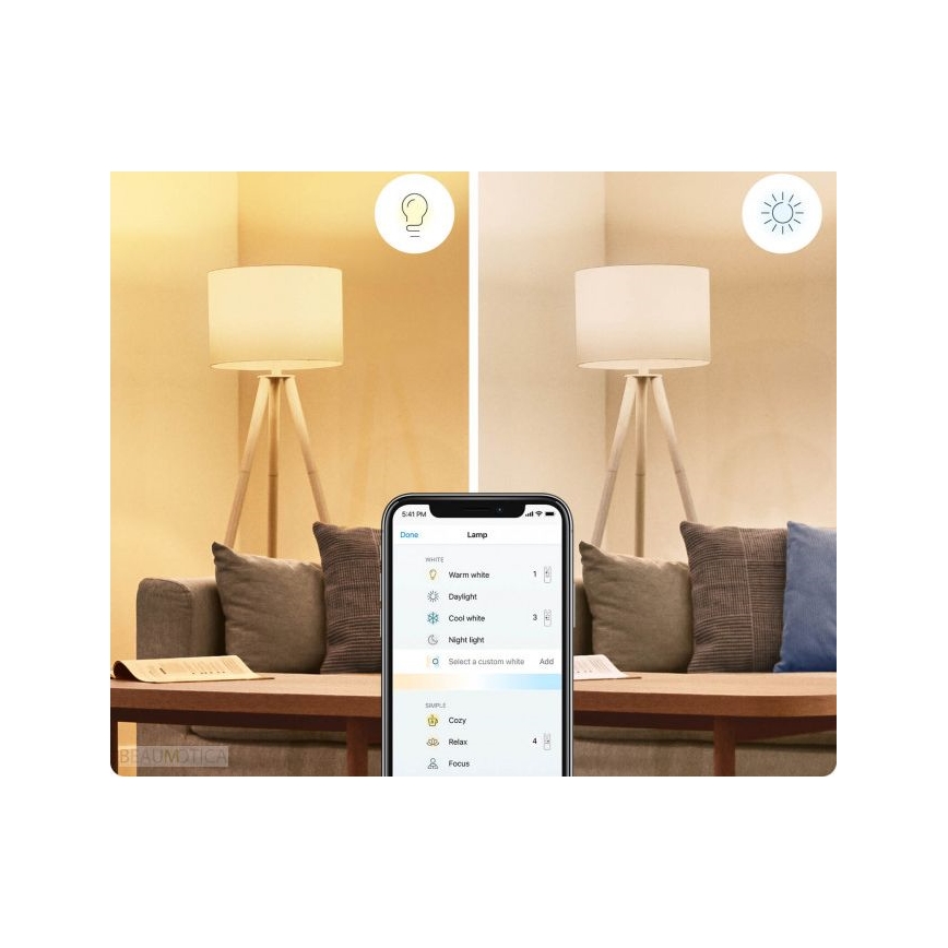 JUEGO 2x LED Bombilla regulable A60 E27/8W/230V 2700-6500K CRI 90 Wi-Fi - WiZ