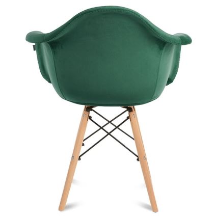 JUEGO 2x Silla de comedor NEREA 80x60,5 cm verde/haya