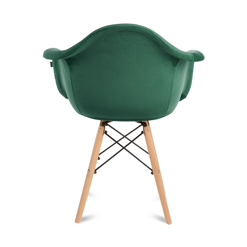 JUEGO 2x Silla de comedor NEREA 80x60,5 cm verde/haya