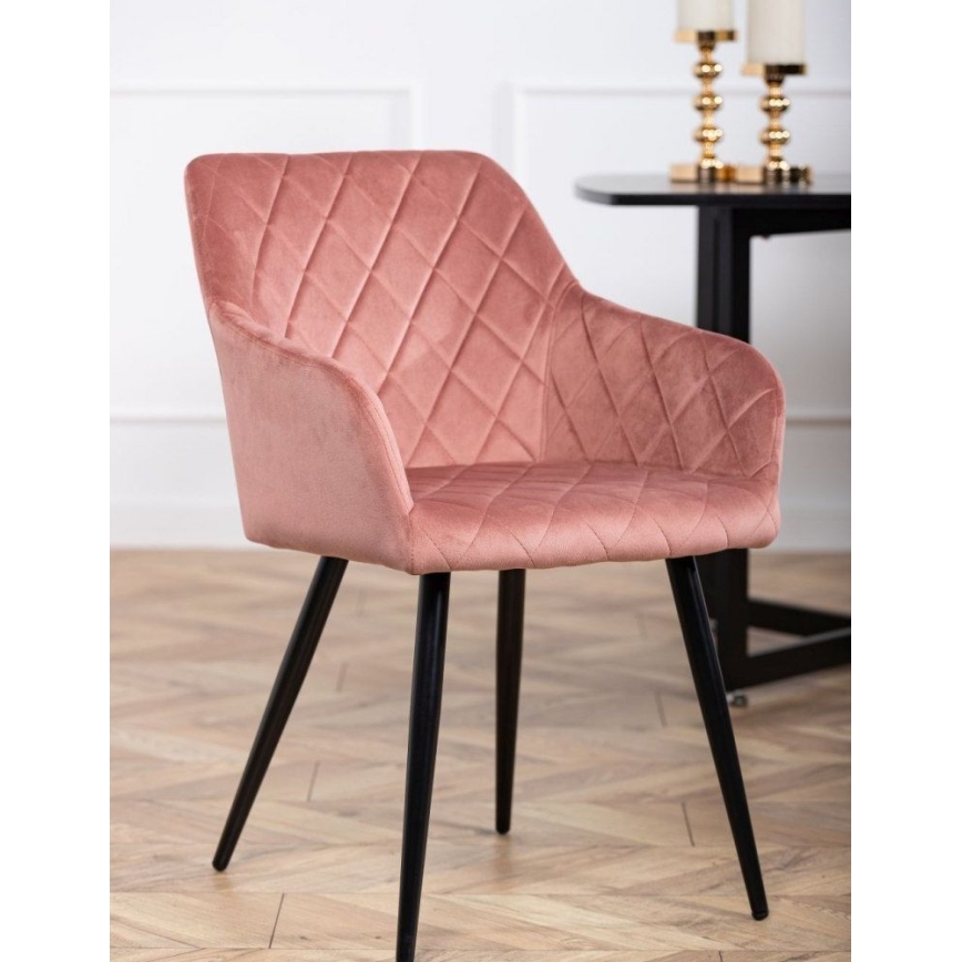 JUEGO 2x Sillas de comedor RICO rosa