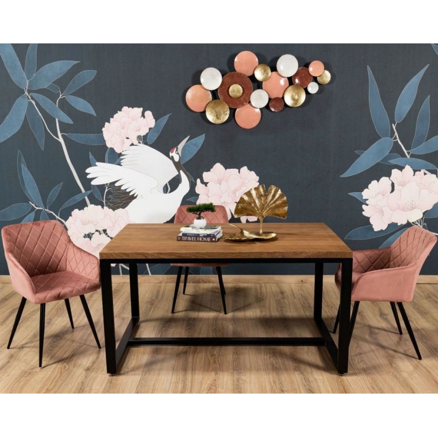 JUEGO 2x Sillas de comedor RICO rosa