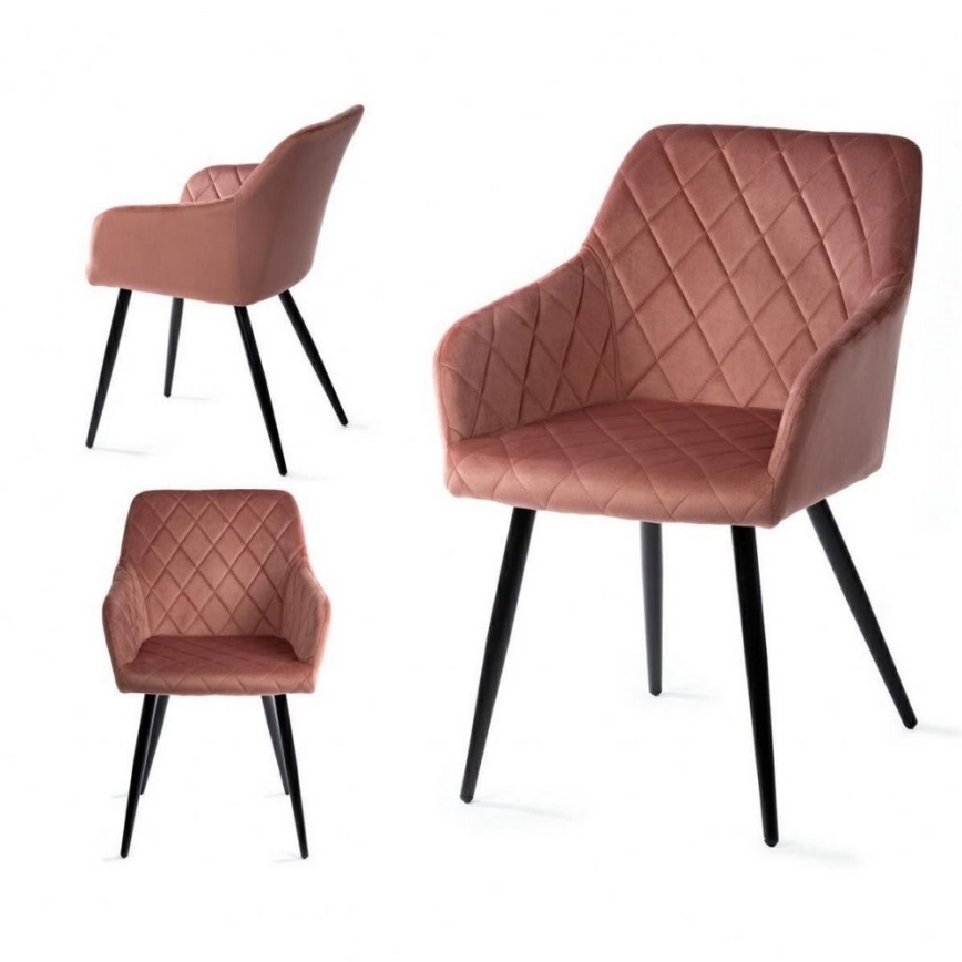JUEGO 2x Sillas de comedor RICO rosa