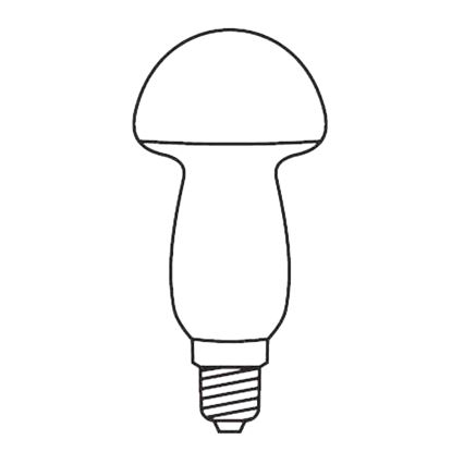 JUEGO 3 x Bombilla de repuesto MUSHROOM E10/20V/0,1A rojo, fabricado en la UE
