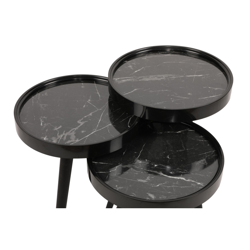 JUEGO 3x CALL mesa plegable negro