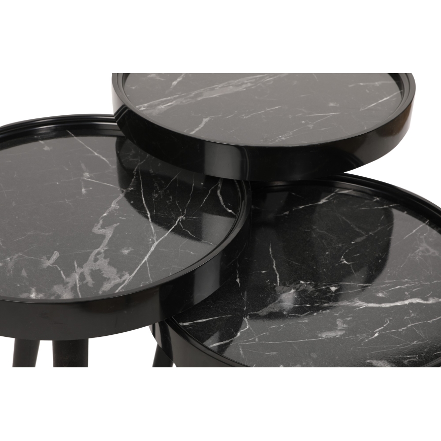 JUEGO 3x CALL mesa plegable negro