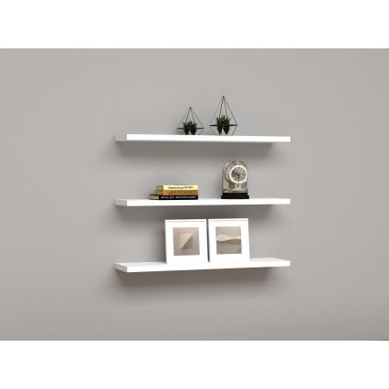 JUEGO 3x Estante de pared BOSS blanco