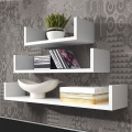 JUEGO 3x Estantería de pared TRIO blanco