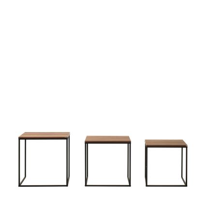 JUEGO 3x Mesa de centro marrón
