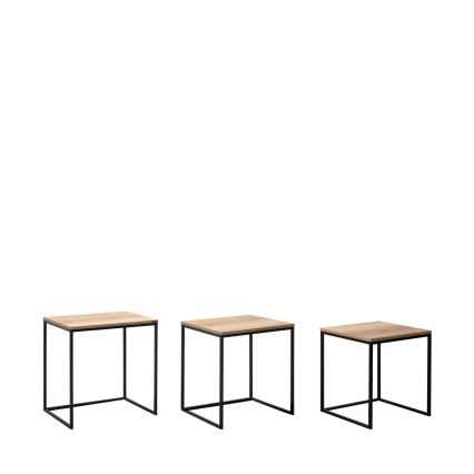 JUEGO 3x Mesa de centro marrón
