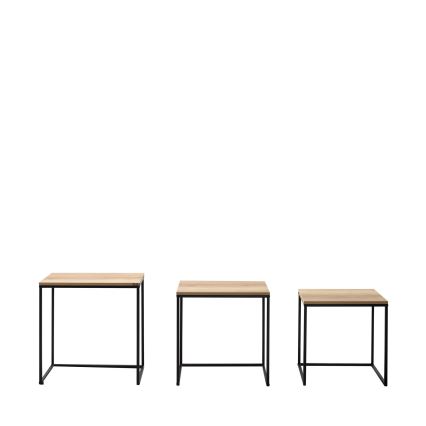 JUEGO 3x Mesa de centro marrón