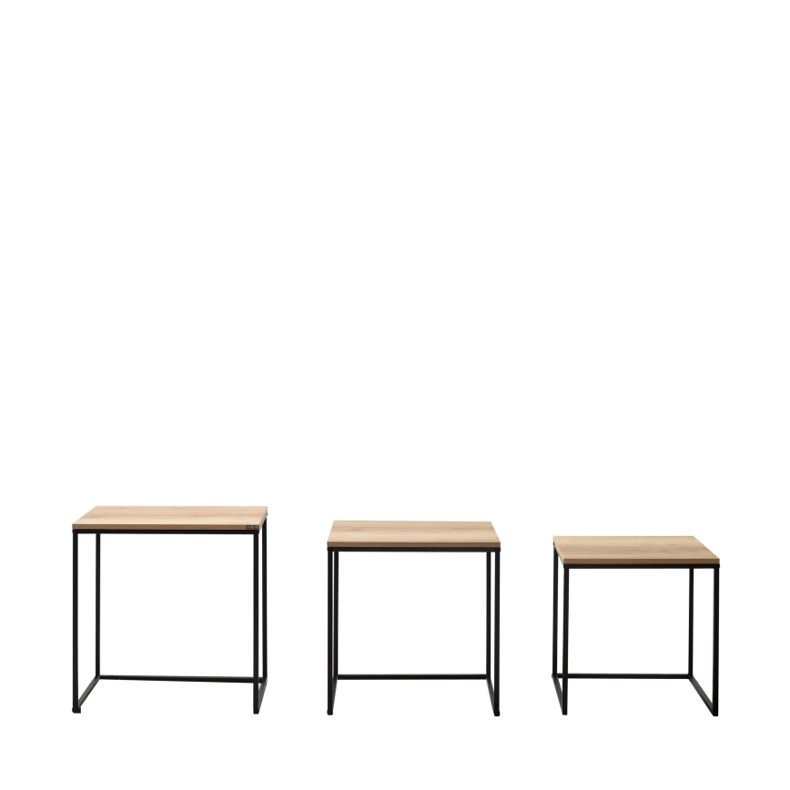 JUEGO 3x Mesa de centro marrón