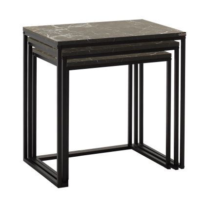 JUEGO 3x Mesa de centro negro