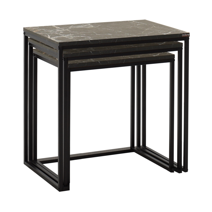 JUEGO 3x Mesa de centro negro