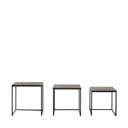 JUEGO 3x Mesa de centro negro