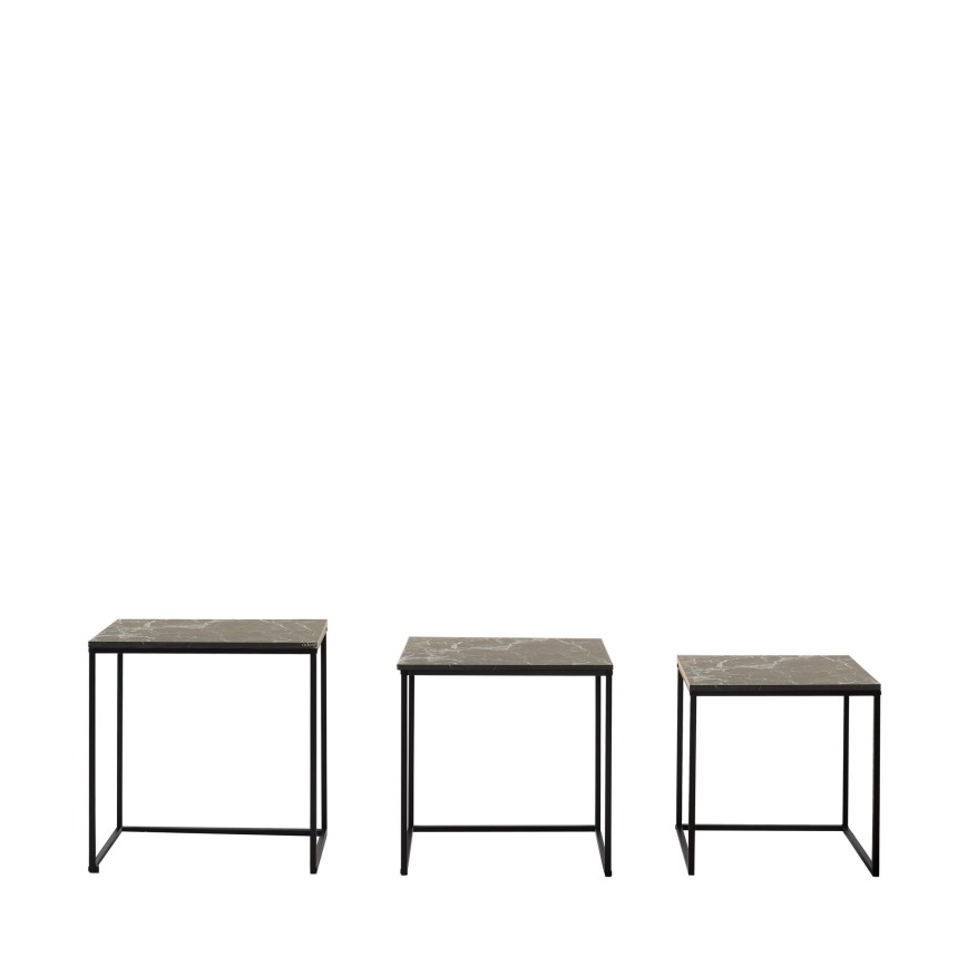 JUEGO 3x Mesa de centro negro