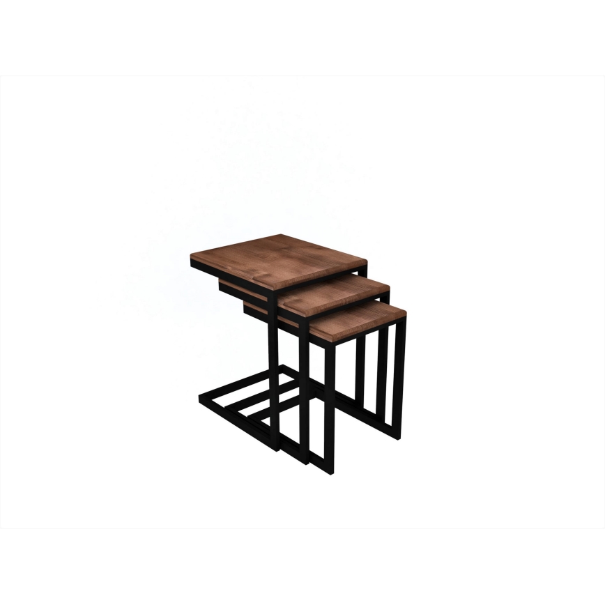 JUEGO 3x Mesa plegable EGE pino