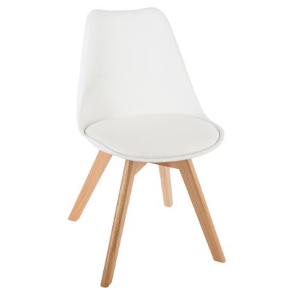 JUEGO 4x Sillas de comedor BAYA haya/blanco