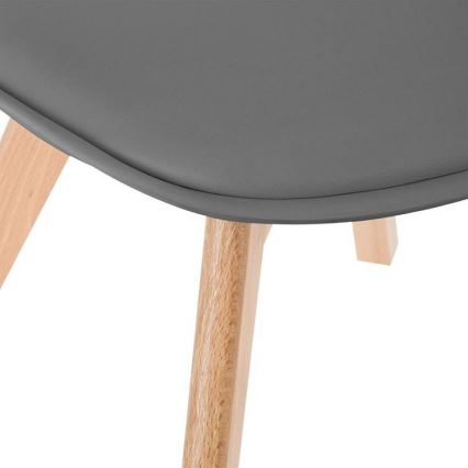 JUEGO 4x Sillas de comedor BAYA haya/gris oscuro