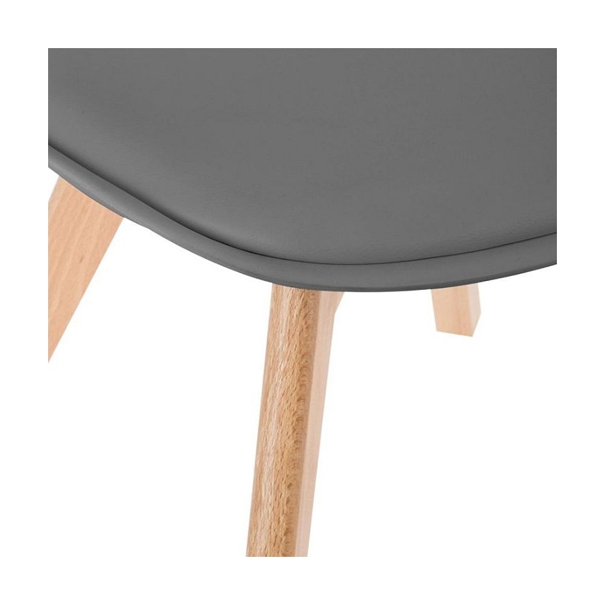 JUEGO 4x Sillas de comedor BAYA haya/gris oscuro