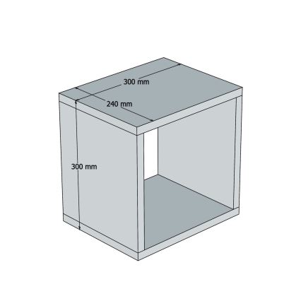 JUEGO 5x Estante de pared BOX blanco