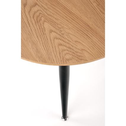 Juego de 2 mesas de centro ZENYA roble/negro