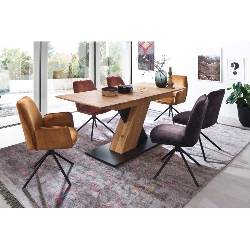 Juego de 2 sillas de comedor NEXORO, color naranja