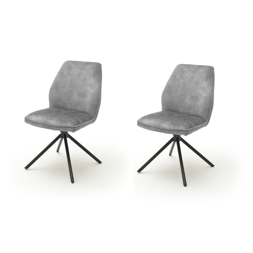 Juego de 2 sillas de comedor NEXORO, gris