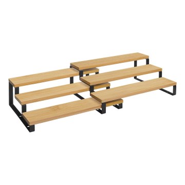 Juego de 2 soportes para tarros de especias MARGE negro/marrón