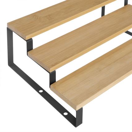 Juego de 2 soportes para tarros de especias MARGE negro/marrón