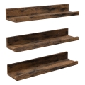 Juego de 3 estantes de pared SHELFY marrón