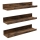 Juego de 3 estantes de pared SHELFY marrón