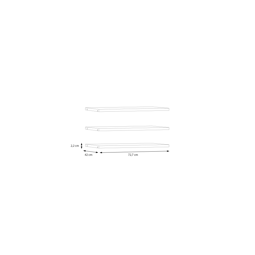 Juego de 3 estantes TIRO, gris