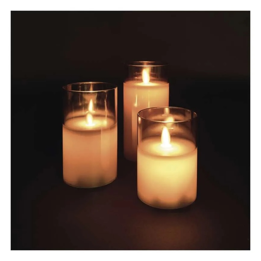 Juego de 3 velas LED LED/6xAA