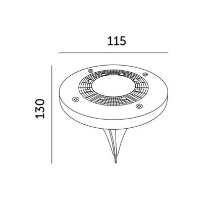Juego de 4 lámparas solares LED CLAVO LED/1xAAA 4000K IP44 300 mAh