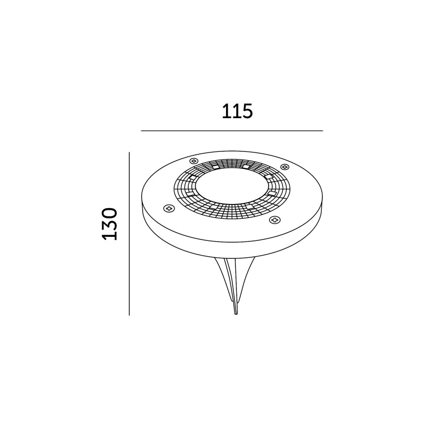 Juego de 4 lámparas solares LED CLAVO LED/1xAAA 4000K IP44 300 mAh