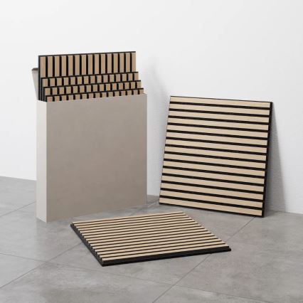 Juego de 4 paneles acústicos DANVIKEN 60x60 cm, roble