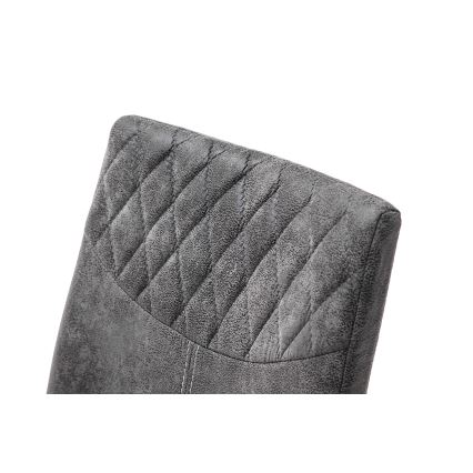 Juego de 4 sillas de comedor VIVIEN, color antracita