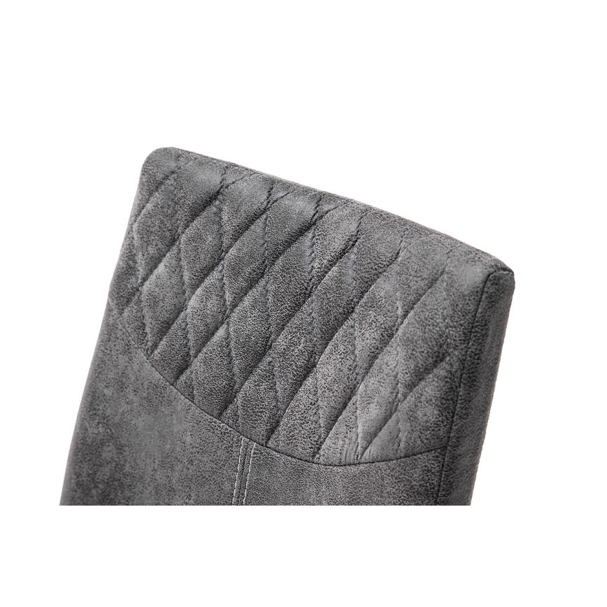 Juego de 4 sillas de comedor VIVIEN, color antracita