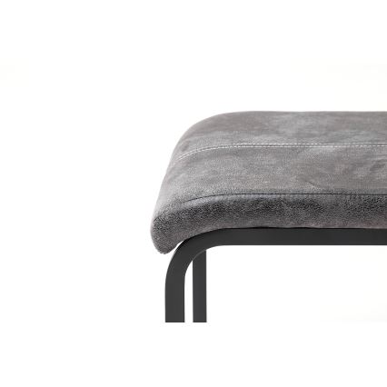 Juego de 4 sillas de comedor VIVIEN, color antracita