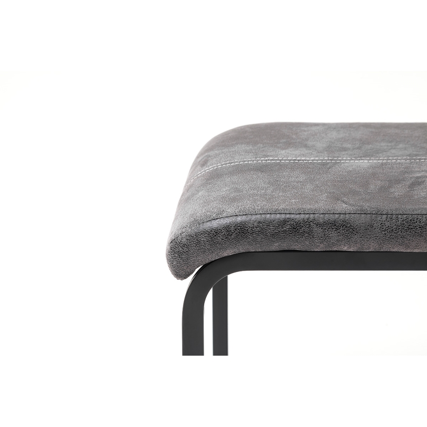 Juego de 4 sillas de comedor VIVIEN, color antracita