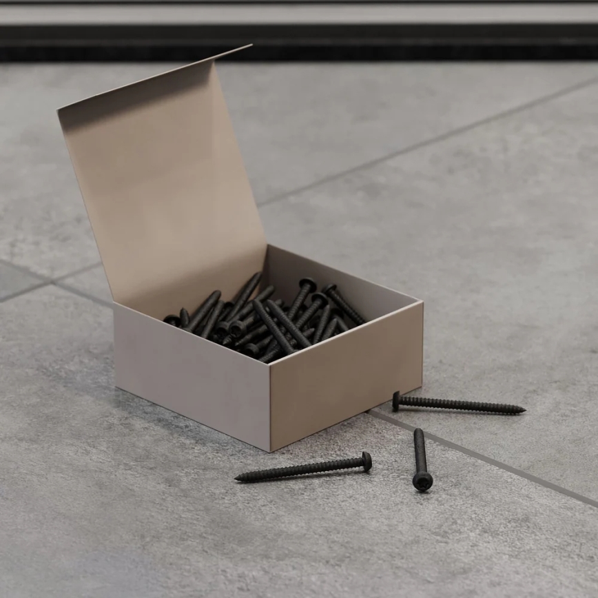 Juego de 50 tornillos Torx T25 12 mm, acabado lacado negro — calidad profesional