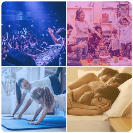 Pack de 6 bombillas LED RGBW regulables MESH GU10/6,5W/230V 2700-6500K + mando a distancia - Aigostar